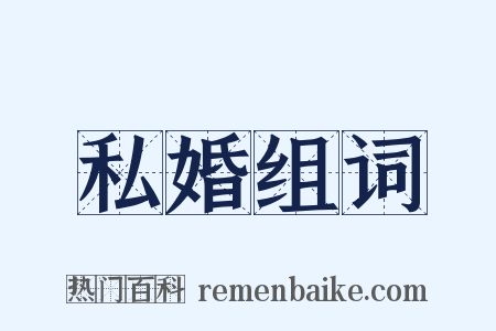 私婚组词是什么意思的图片